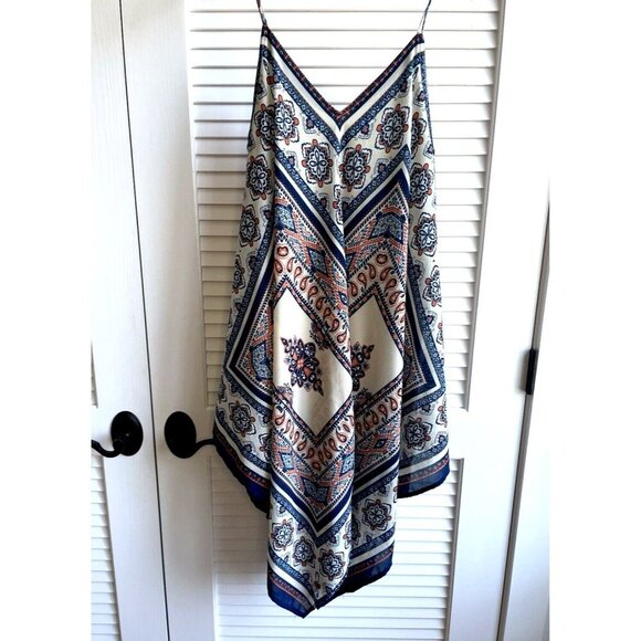 Moon River Blue and Coral Paisley Design Women's Dress Sz S - Picture 1 of 9